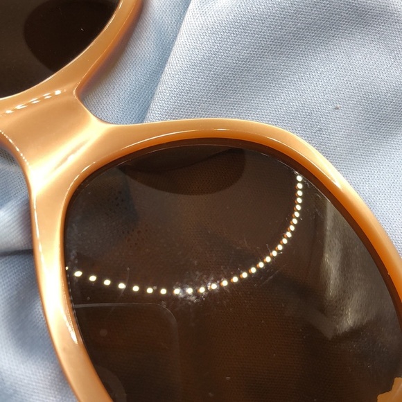 Miu Miu Vintage Caramel Brown Flower Design Sunglasses SMU01E Designer main image 10